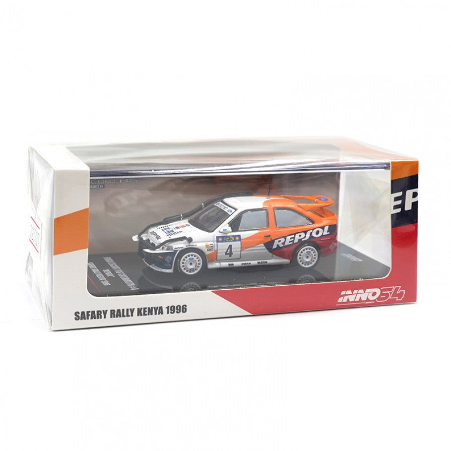 Inno64 Ford Escort RS Cosworth #4 Repsol Safari Rally Kenya 1996 C Sainz &  L Moya 1:64