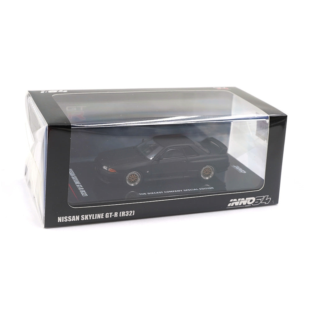 Inno64 Nissan Skyline GTR R32 The Diecast Company Special Edition Matt Black 1:64