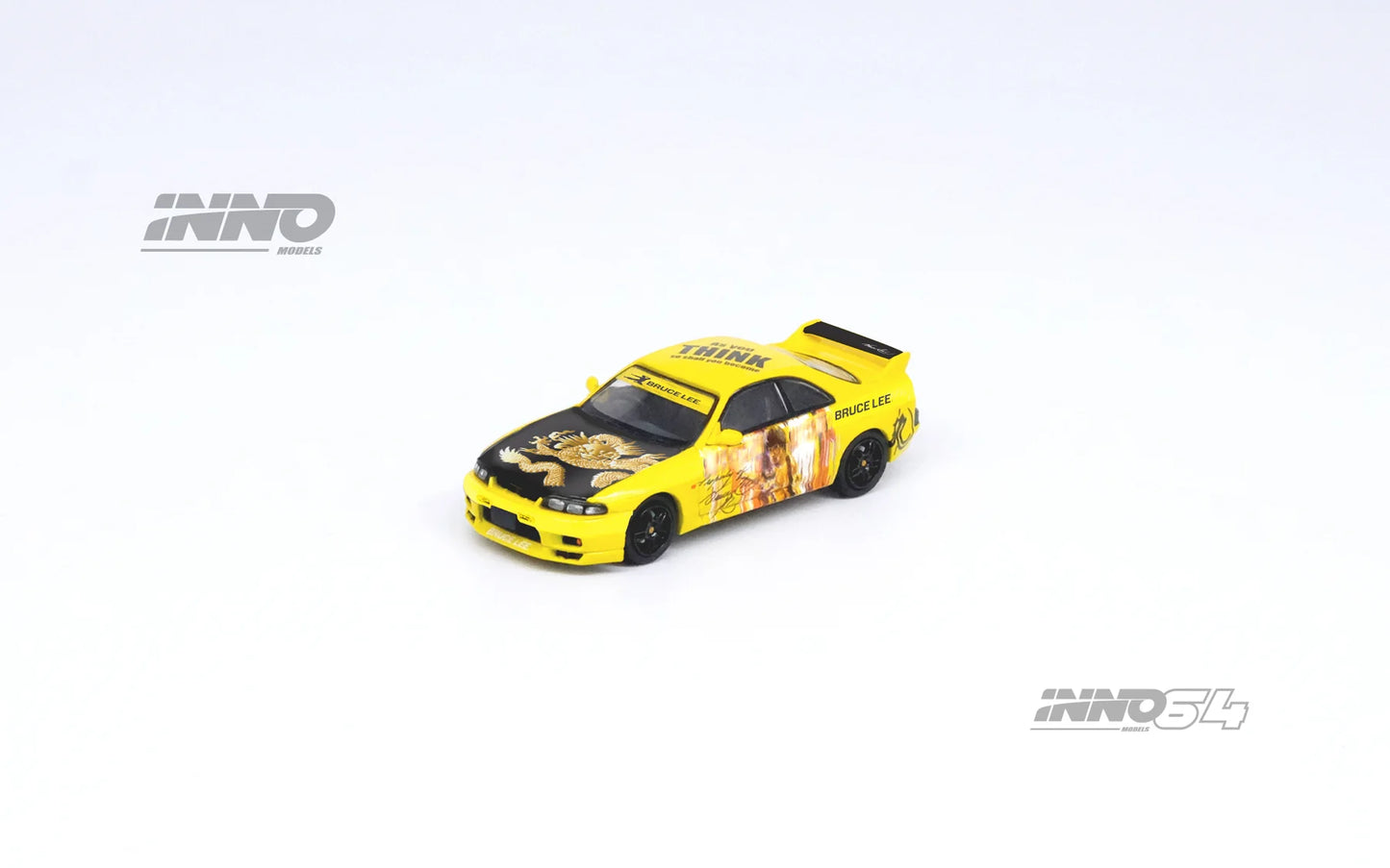 Inno64 Nissan Skyline GTR R33 Bruce Lee Yellow Black 1:64
