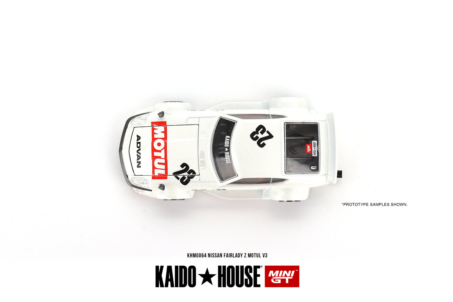 Mini GT Kaido House 064 Datsun Kaido Fairlady Z Motul V3 White 1:64