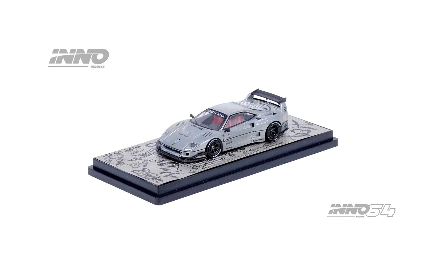 CHASE RAW Inno64 Liberty Walk Ferrari F40 Hongkong Toycar Salon 2023 Black 1:64
