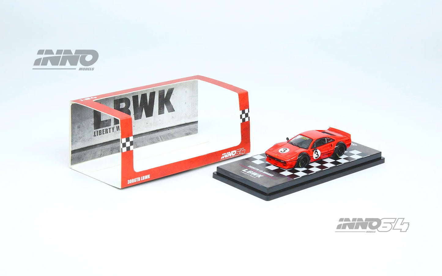 Inno64 LB Works 308GTB Ferrari Advan Red 1:64
