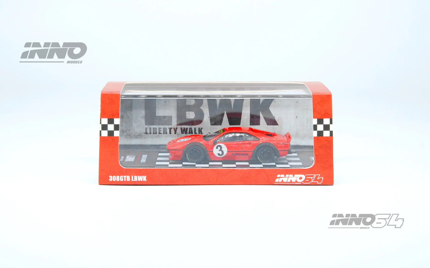 Inno64 LB Works 308GTB Ferrari Advan Red 1:64
