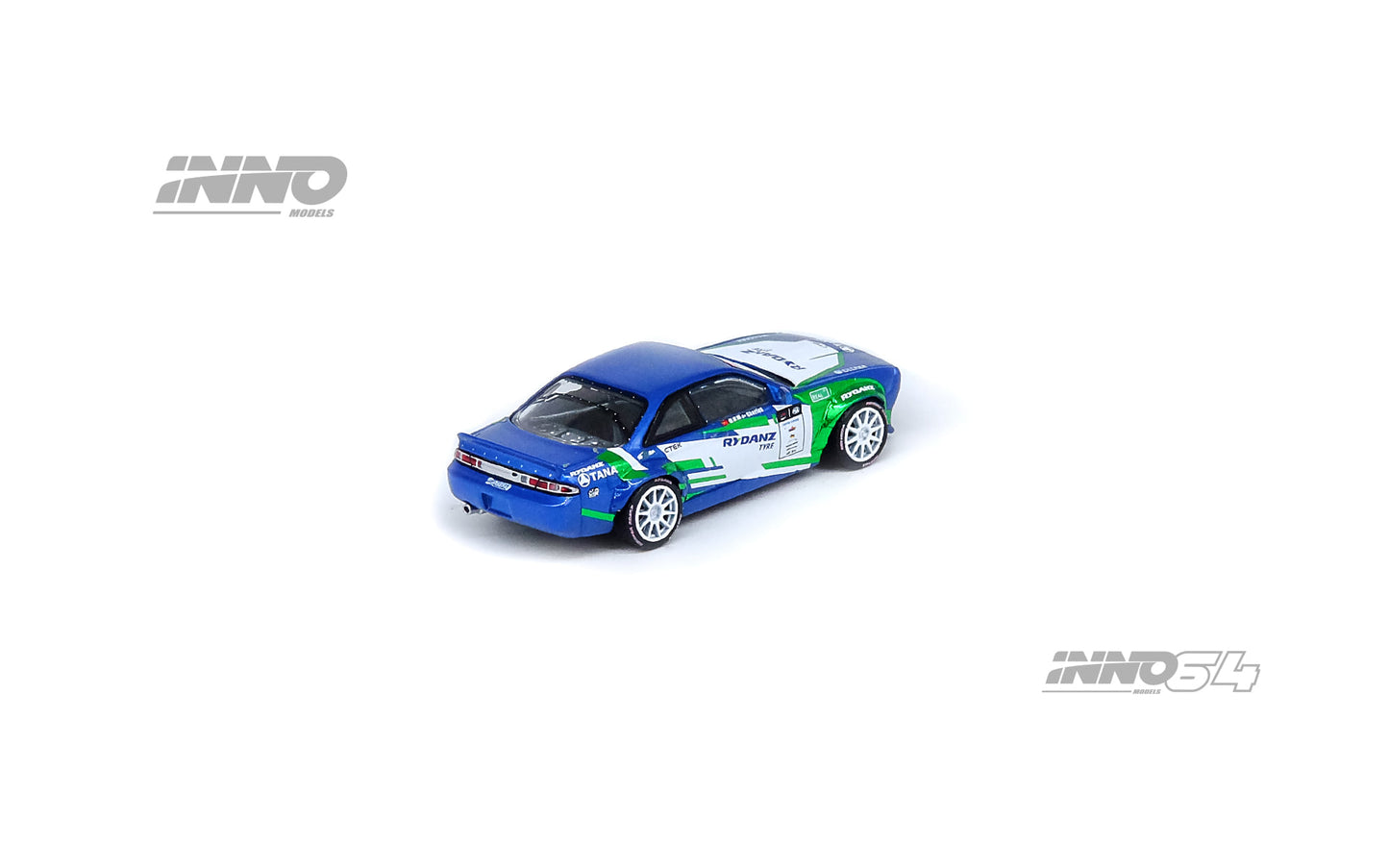 Inno64 Nissan Silvia S14 BOSS FIA Intercontinental Drifting Cup 2019 Pandem Rocket Bunny Blue 1:64