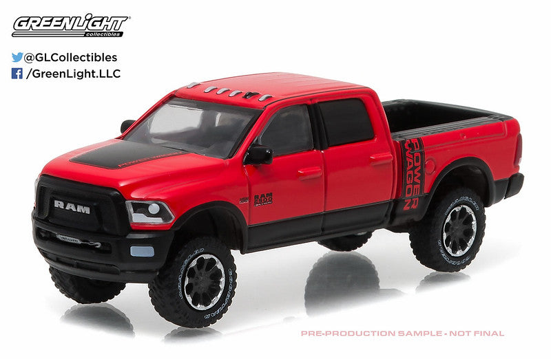 Greenlight 2017 Ram 2500 Power Wagon Red Black 1:64