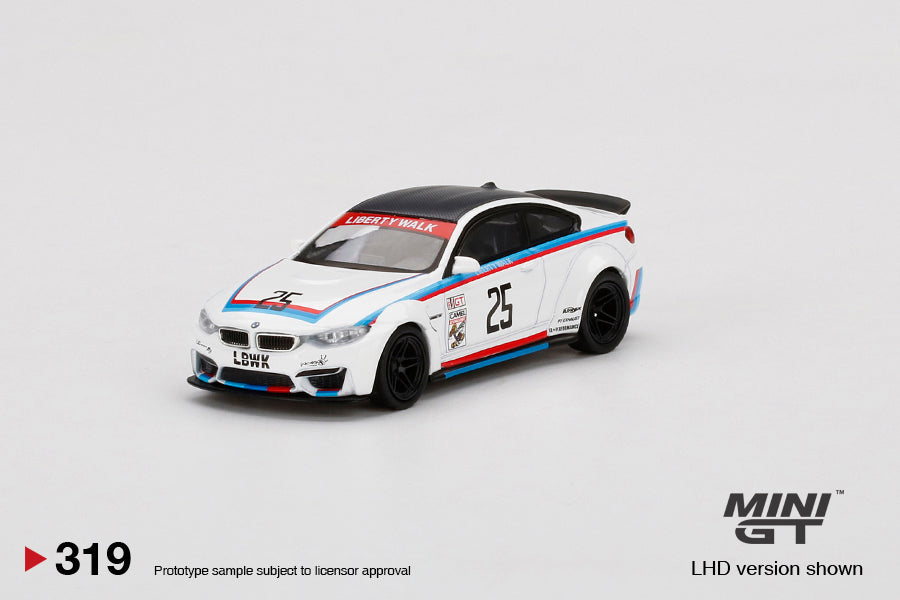Mini GT Box Version 319 LB Works BMW M4 IMSA White 1:64