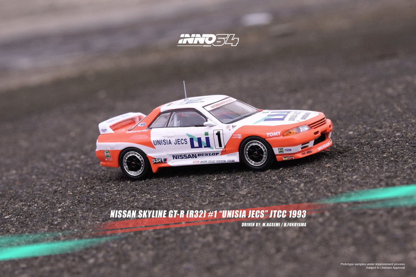 Inno64 Nissan Skyline GTR R32 #1 UNISIA JECS JTCC 1993 1:64