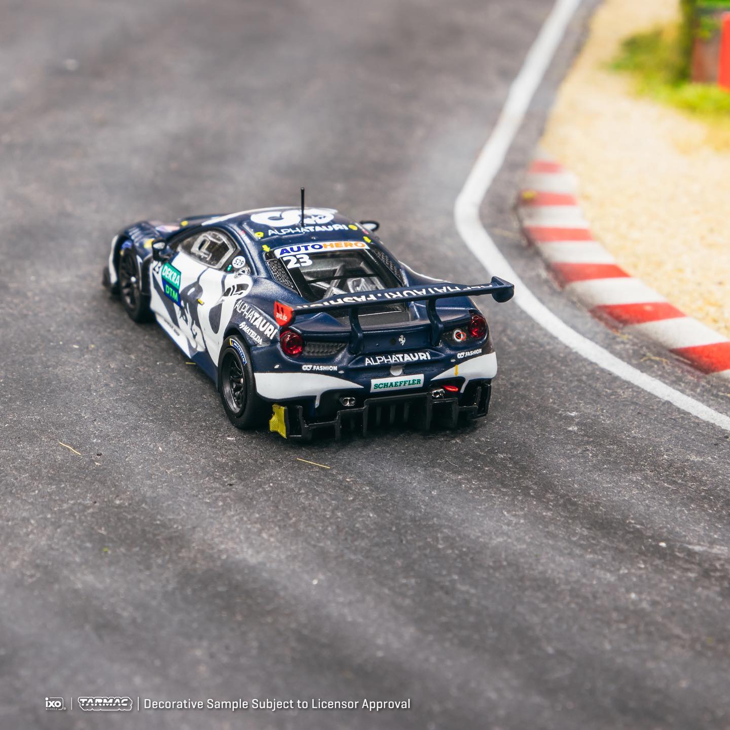 Tarmac Works X Ixo Models Ferrari 488 GT3 DTM 2021 Nurburgring Race 2 Winner Blue White 1:64