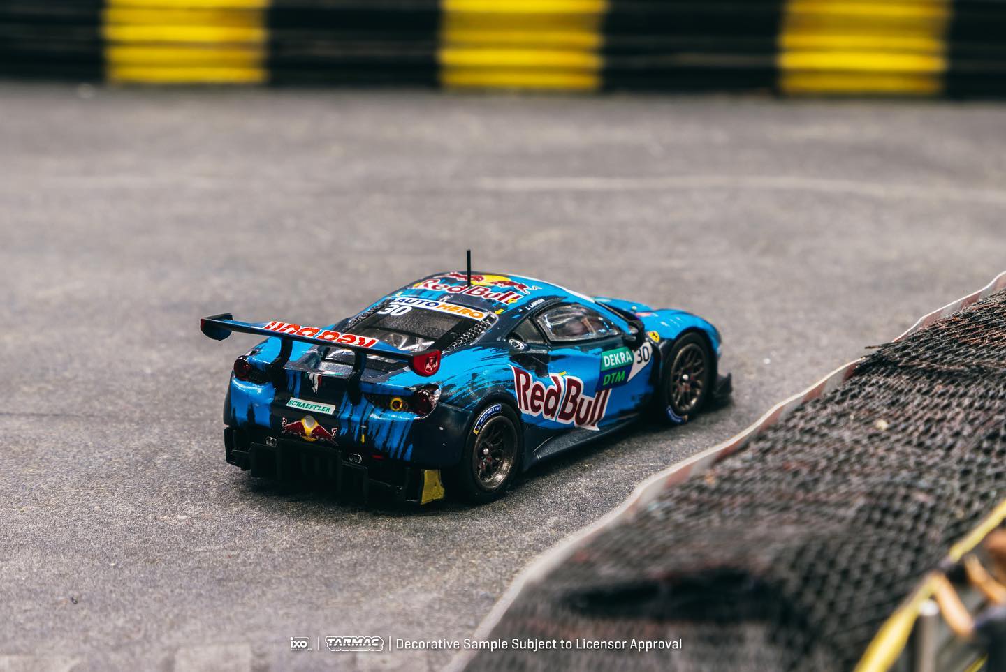 Tarmac Works X Ixo Models Ferrari 488 GT3 DTM 2021 Monza Race 1 Winner Red Bull Black Blue 1:64