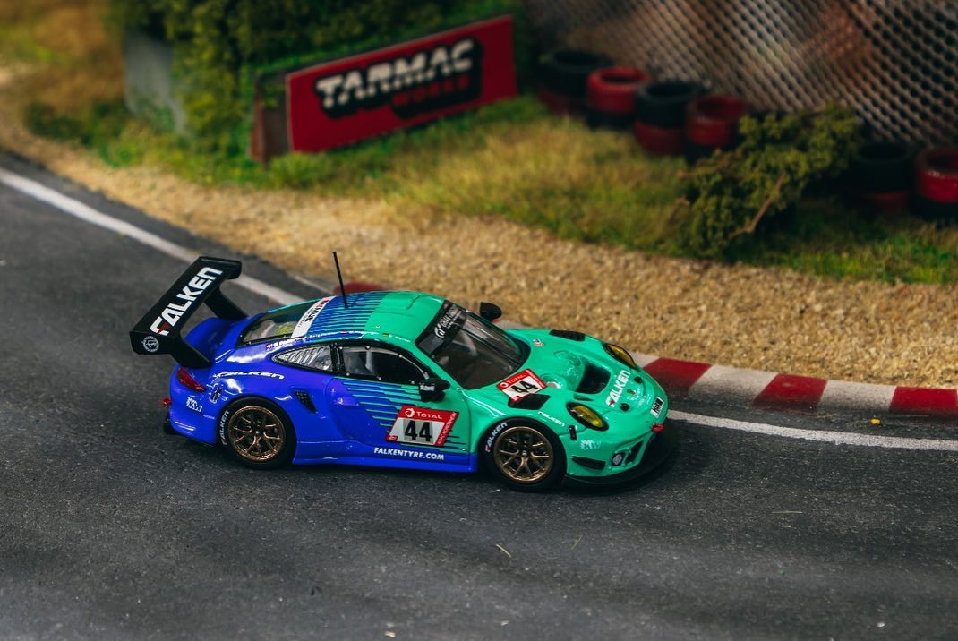 Tarmac Works X Ixo Models Porsche 911 GT3 R Nurburgring 24h 2019 Falken 1:64