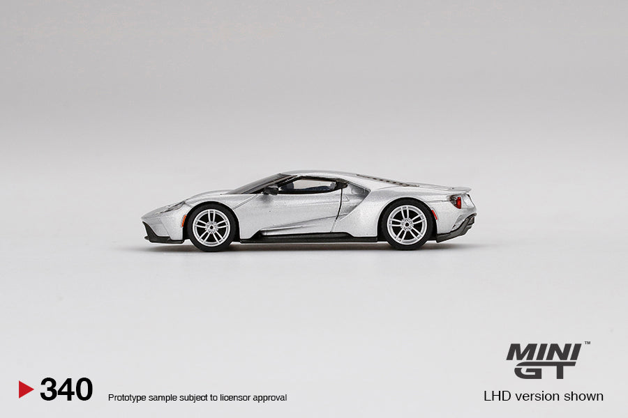 Mini GT Box Version 340 Ford GT Ingot Silver 1:64