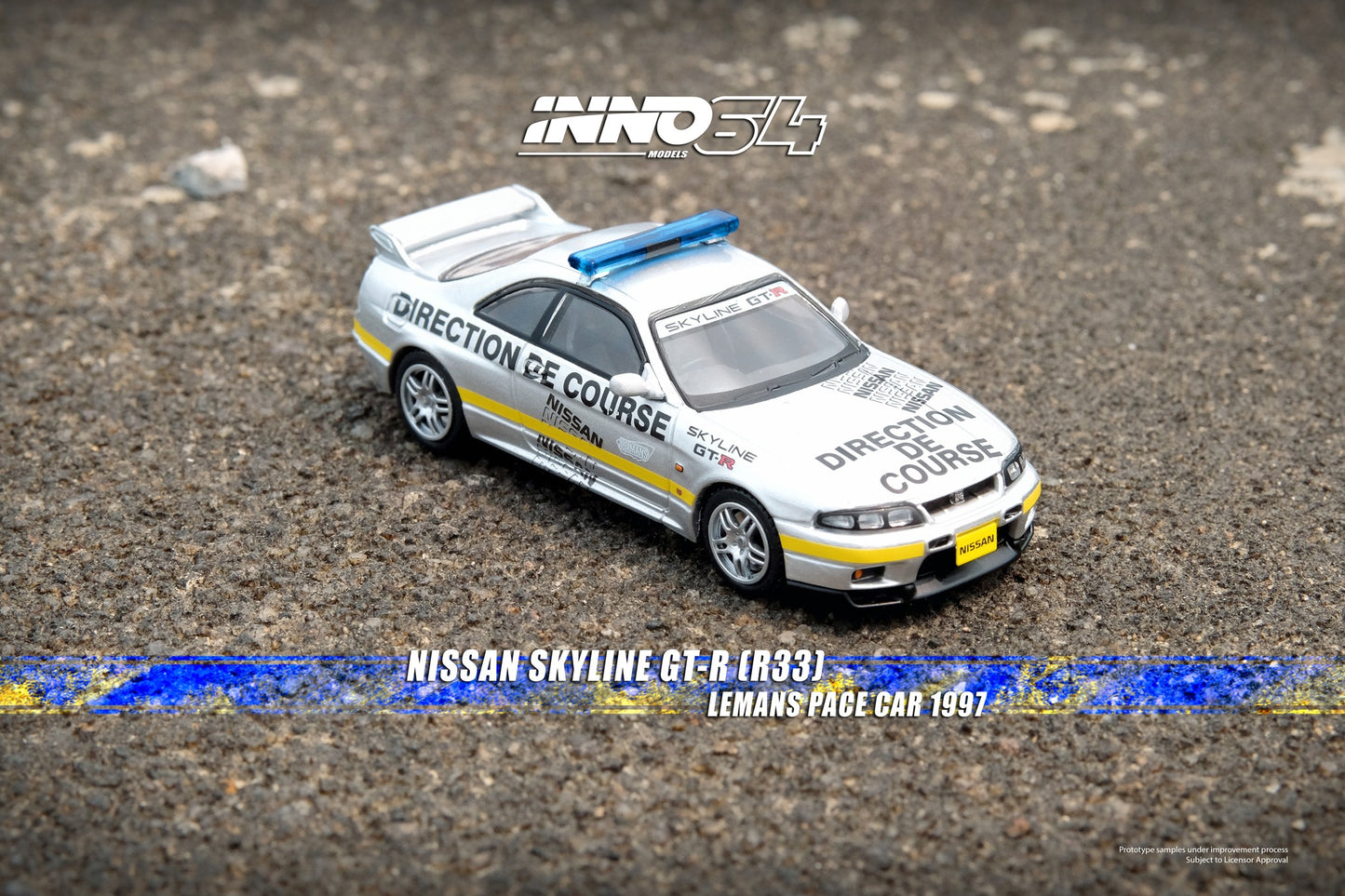 Inno64 Nissan Skyline GTR R33 1997 24 Hrs Le Mans Official Pace Car 1:64