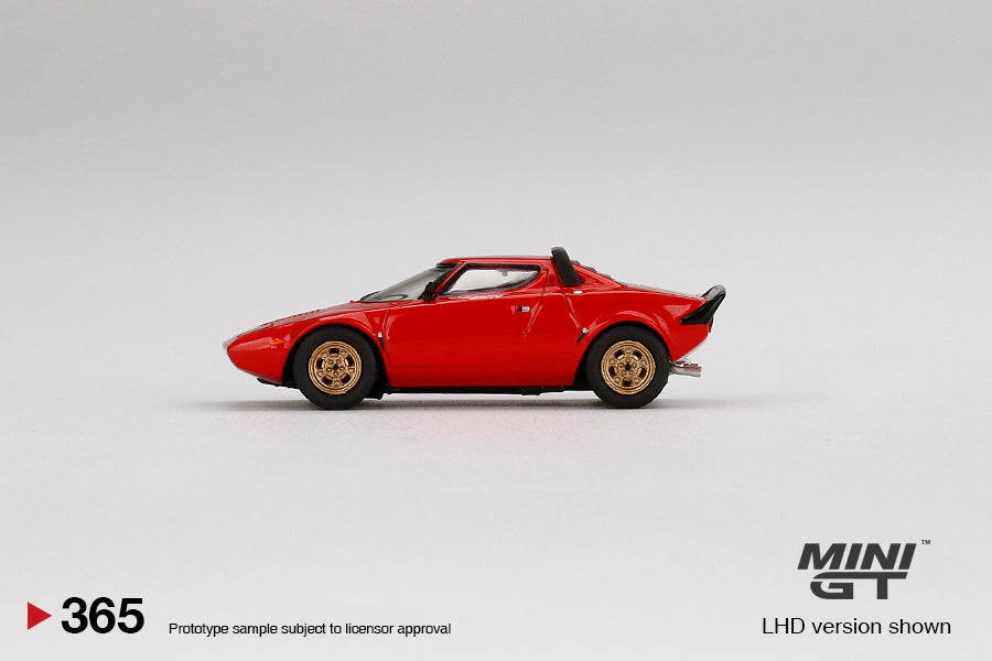 Mini GT Box Version 365 Lancia Stratos HF Stradale Rosso Arancio 1:64