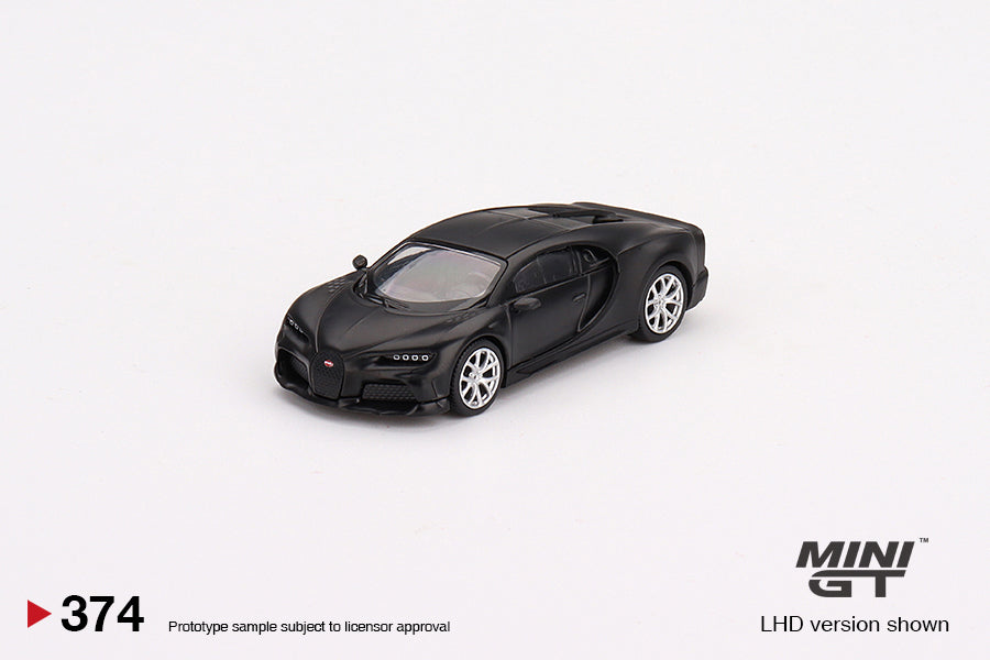 Mini GT Box Version 374 Bugatti Chiron Super Sport 300+ Matte Black 1:64