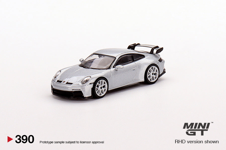 Mini GT Mijo Exclusives 390 Porsche 911 (992) GT3 GT Silver Metallic 1:64