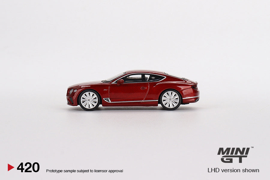 Mini GT Box Version 420 Bentley Continental GT Speed Candy Red 1:64