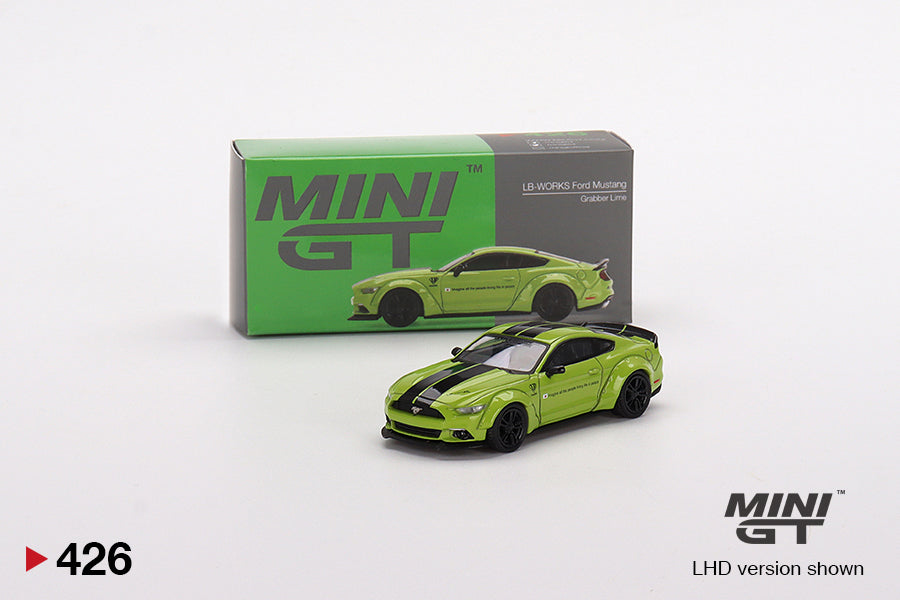 Mini GT Box Version 426 LB WORKS Ford Mustang Grabber Lime 1:64
