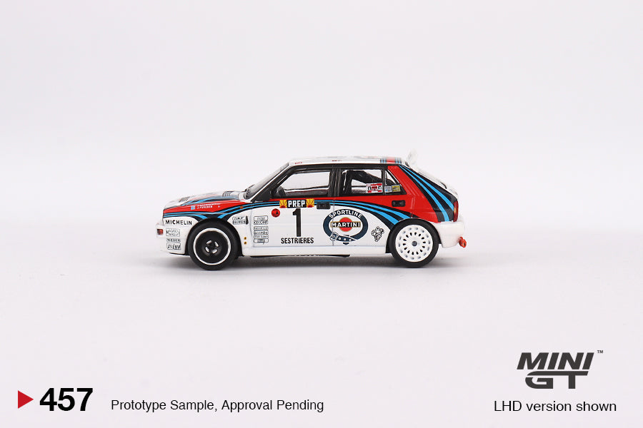 Mini GT Box Version 457 Lancia Delta HF Integrale Evoluzione 1992 Rally MonteCarlo #1 1:64