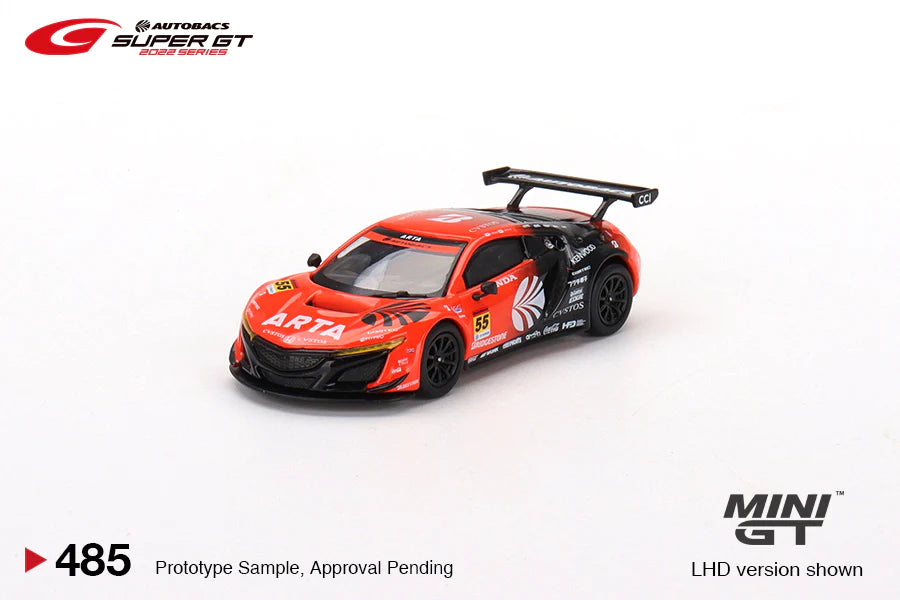 Mini GT Japan Exclusives 485 Honda NSX GT3 EVO22 #55 ARTA 2022 Super GT Series Red Black 1:64