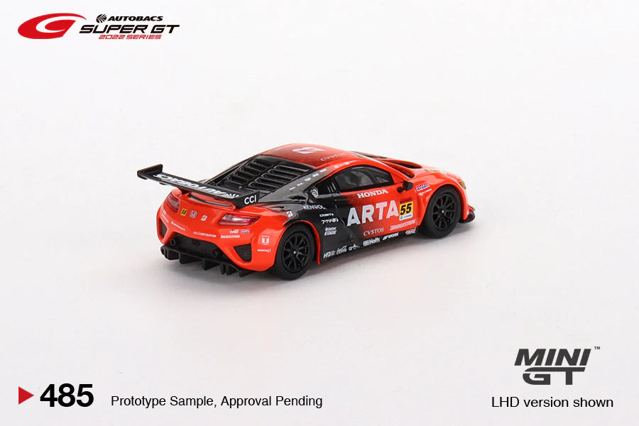 Mini GT Japan Exclusives 485 Honda NSX GT3 EVO22 #55 ARTA 2022 Super GT Series Red Black 1:64