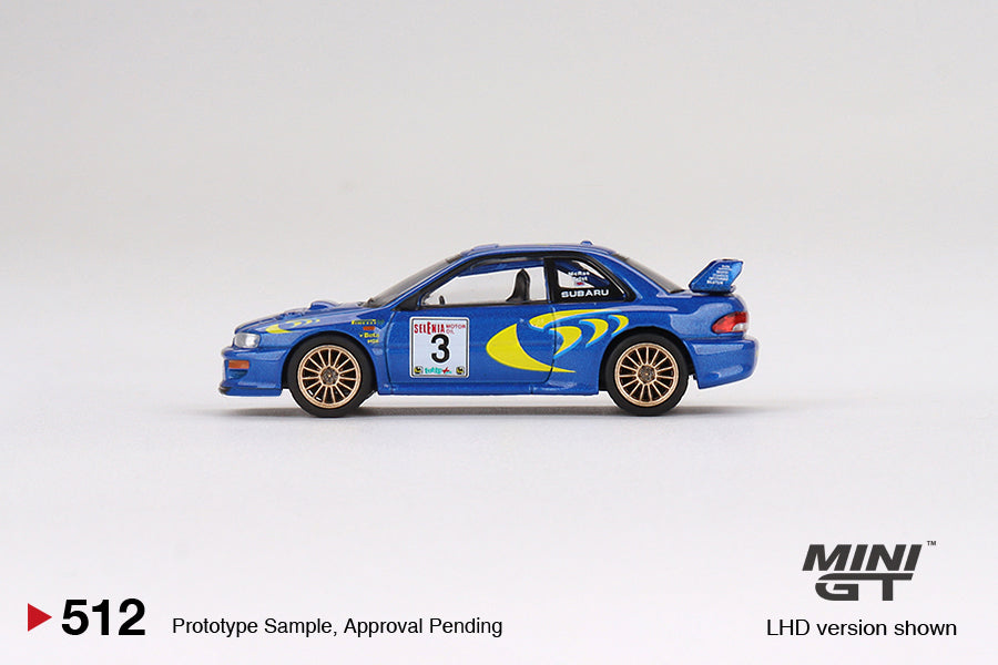 Mini GT Box Version 512 Subaru Impreza WRC97 1997 Rally Sanremo Winner #3 1:64