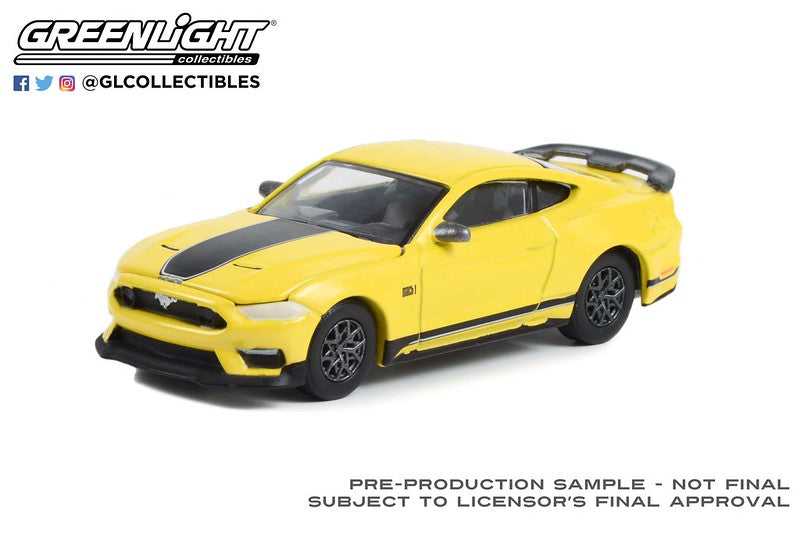 Greenlight GL Muscle 2021 Ford Mustang Mach 1 Yellow 1:64