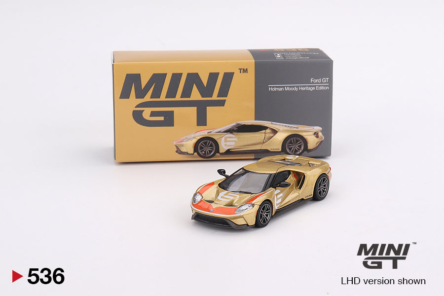Mini GT Box Version 536 Ford GT Holman Moody Heritage Edition Gold 1:64