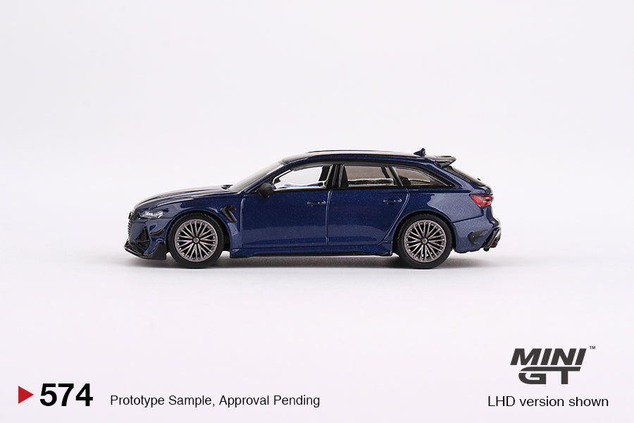 Mini GT Box Version 574 ABT Audi RS6-R Navarra Blue Metallic 1:64