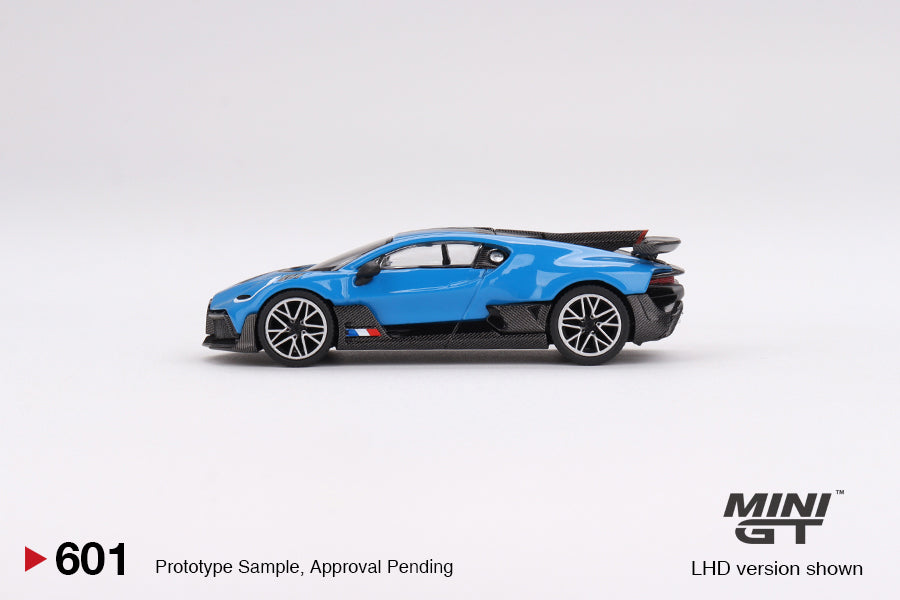 Mini GT Box Version 601 Bugatti Divo Blu Bugatti 1:64