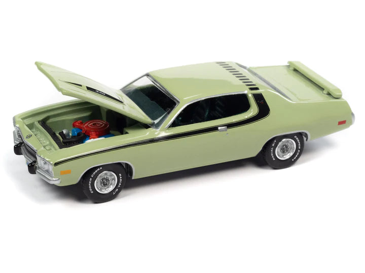 Auto World Vintage Muscle 1973 Plymouth Road Runner Mist Green 1:64