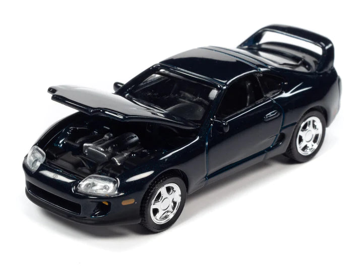 Auto World Modern Muscle 1996 Toyota Supra Royal Sapphire Pearl 1:64