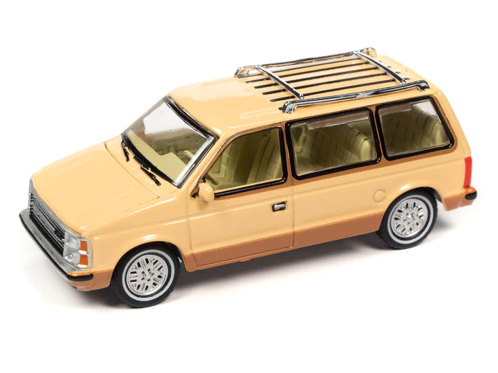 Auto World Mighty Minivans 1985 Plymouth Voyager Cream 1:64