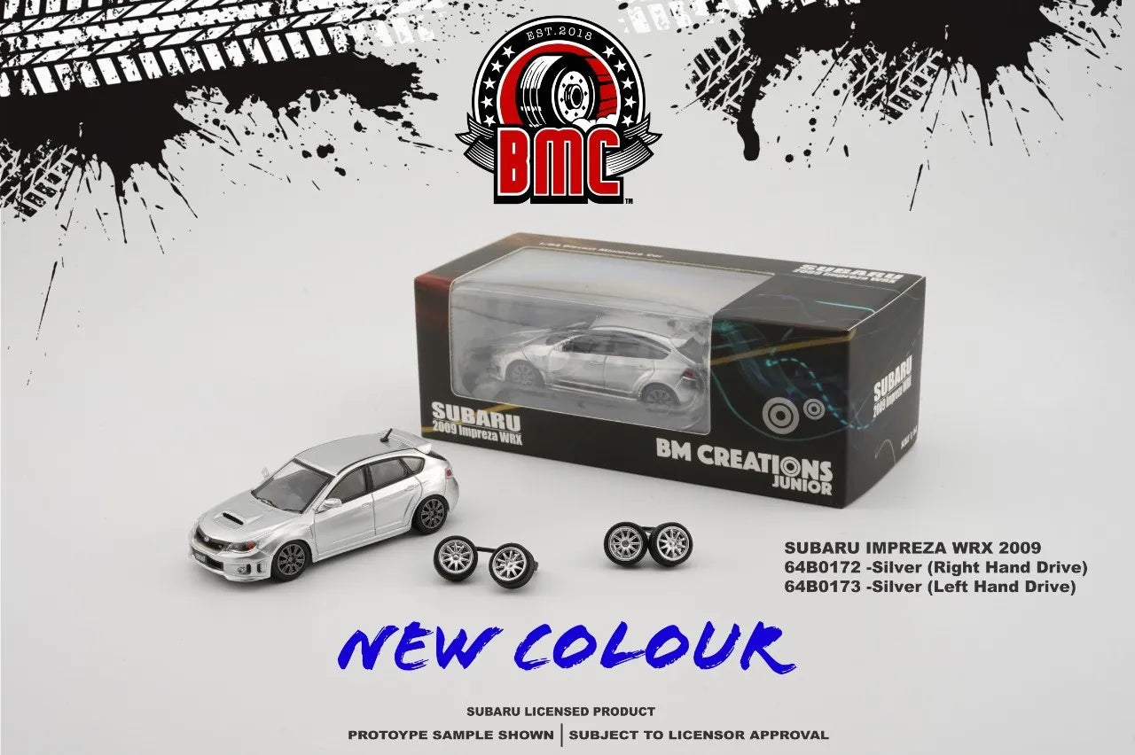 BM Creations Subaru 2009 Impreza WRX Silver 1:64