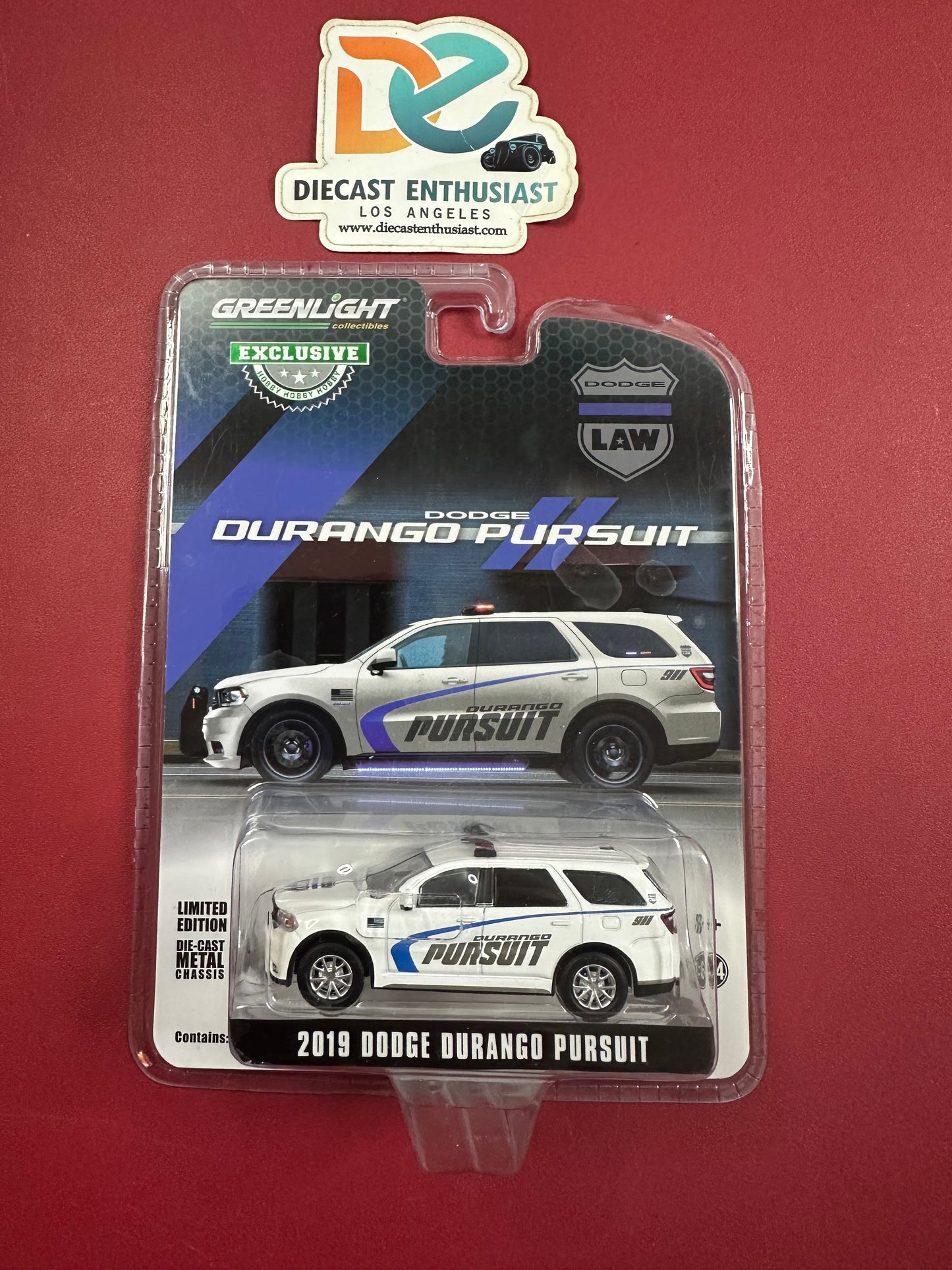 Greenlight 2019 Dodge Durango Pursuit White 1:64