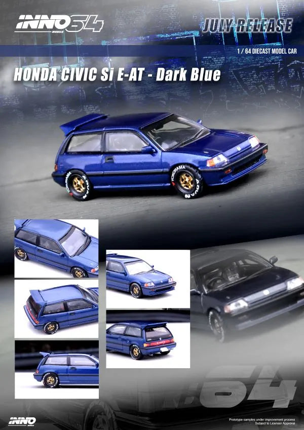 Inno64 Honda Civic Si E-AT Blue 1:64