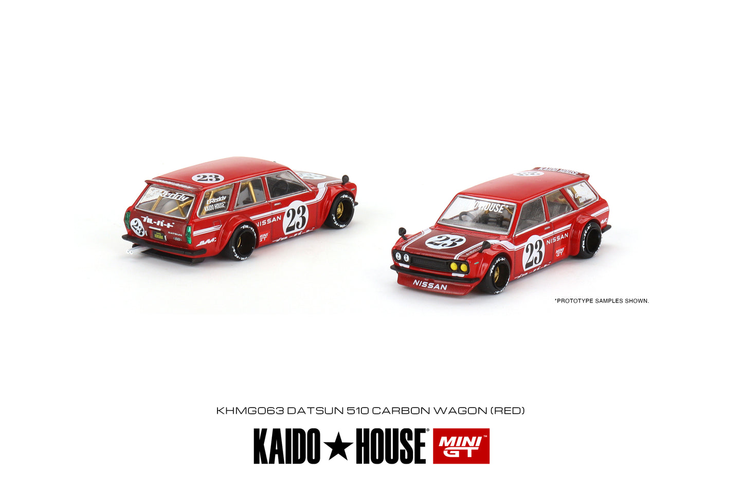 Mini GT Kaido House 063 Datsun 510 Wagon Red 1:64
