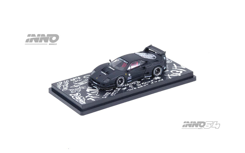 Inno64 Liberty Walk Ferrari F40 Hongkong Toycar Salon 2023 Black 1:64