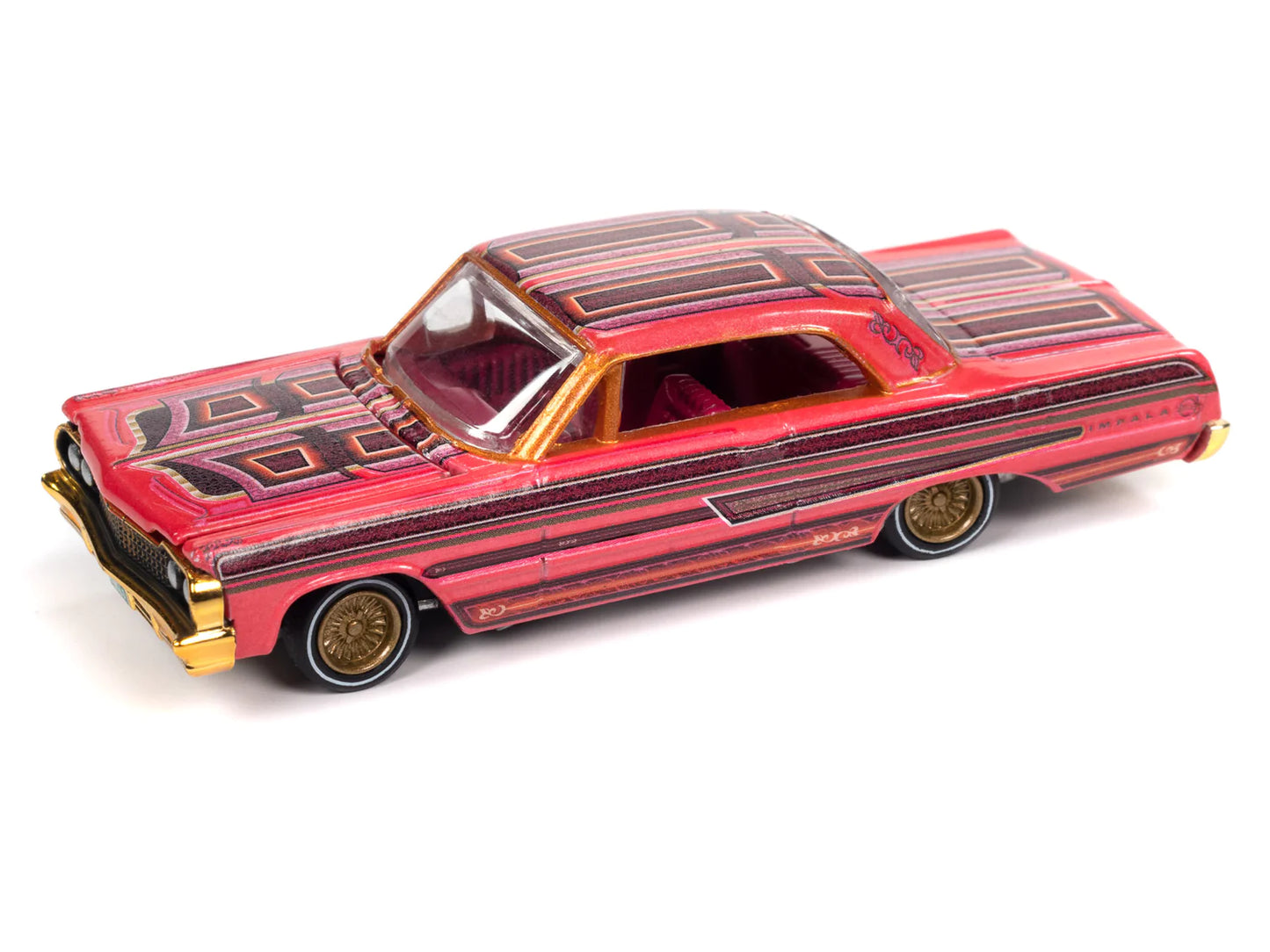 Racing Champions Mint 1964 Chevy Impala Lowrider Pink 1:64