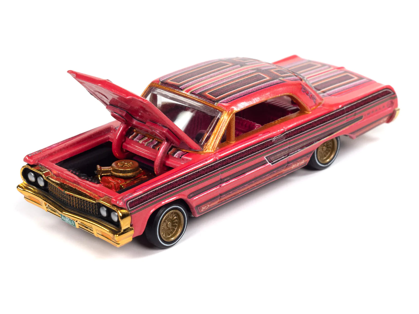 Racing Champions Mint 1964 Chevy Impala Lowrider Pink 1:64