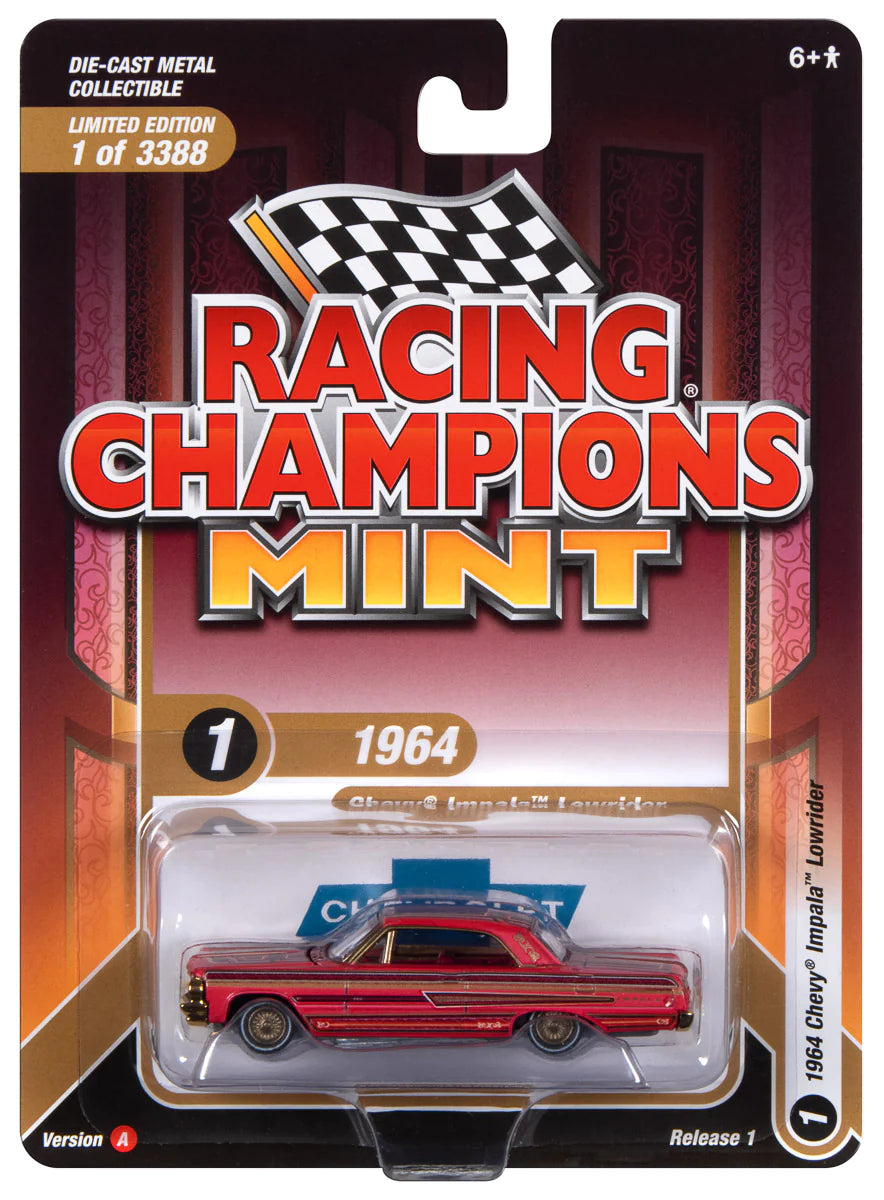 Racing Champions Mint 1964 Chevy Impala Lowrider Pink 1:64