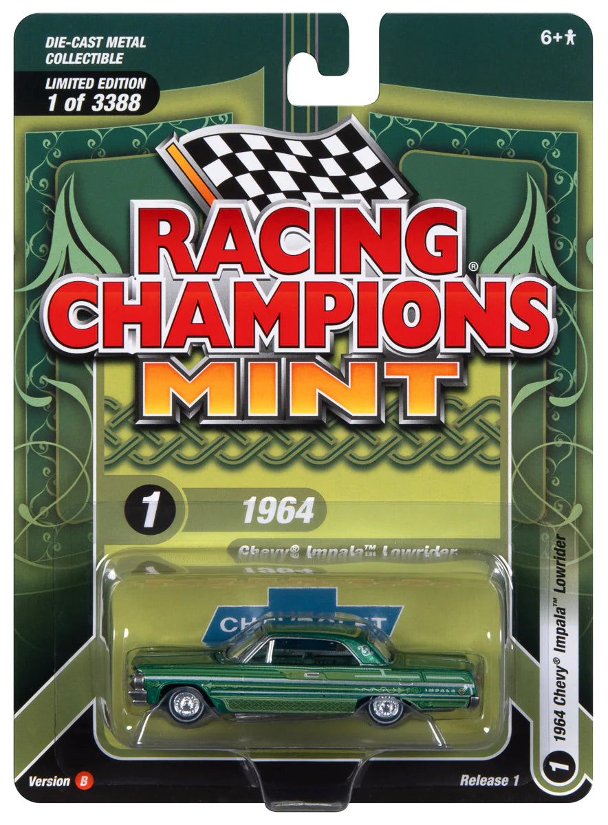 Racing Champions Mint 1964 Chevy Impala Lowrider Green 1:64