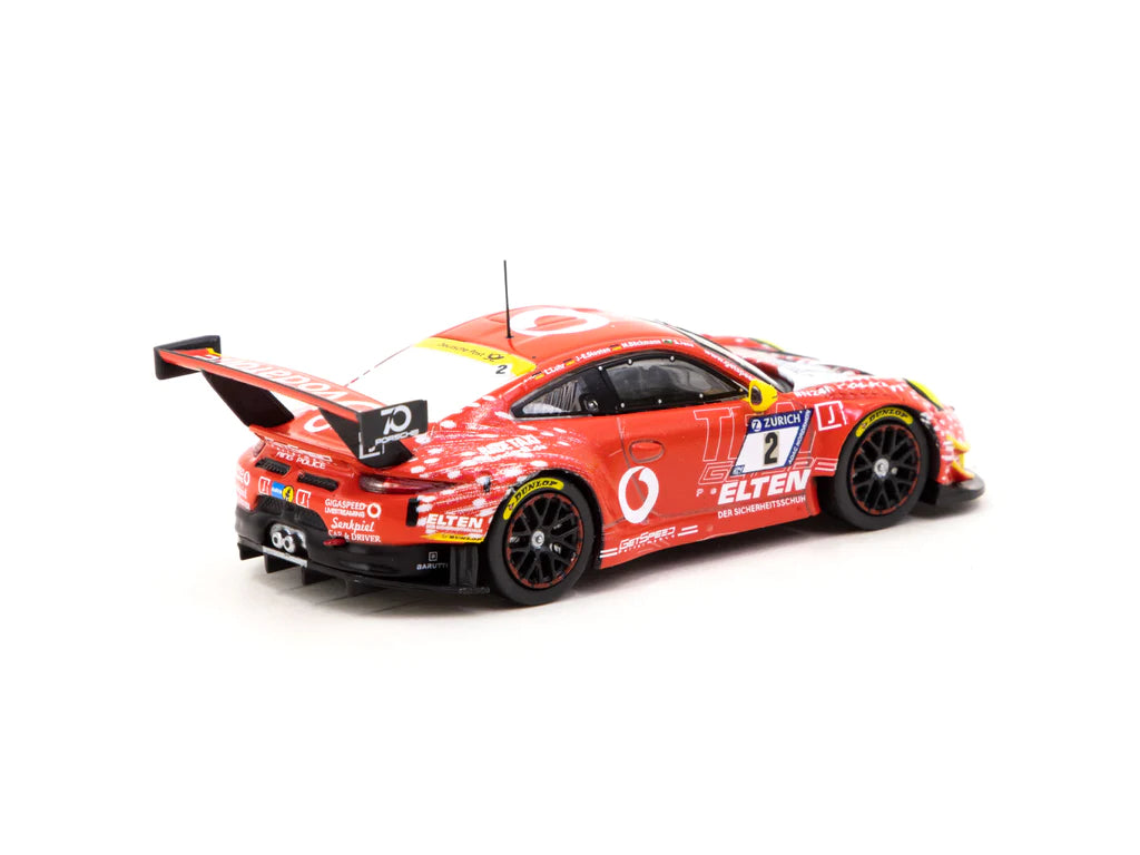 Tarmac Works X Ixo Models Porsche 911 GT3 R Nurburgring 24h 2018 Elten Red 1:64