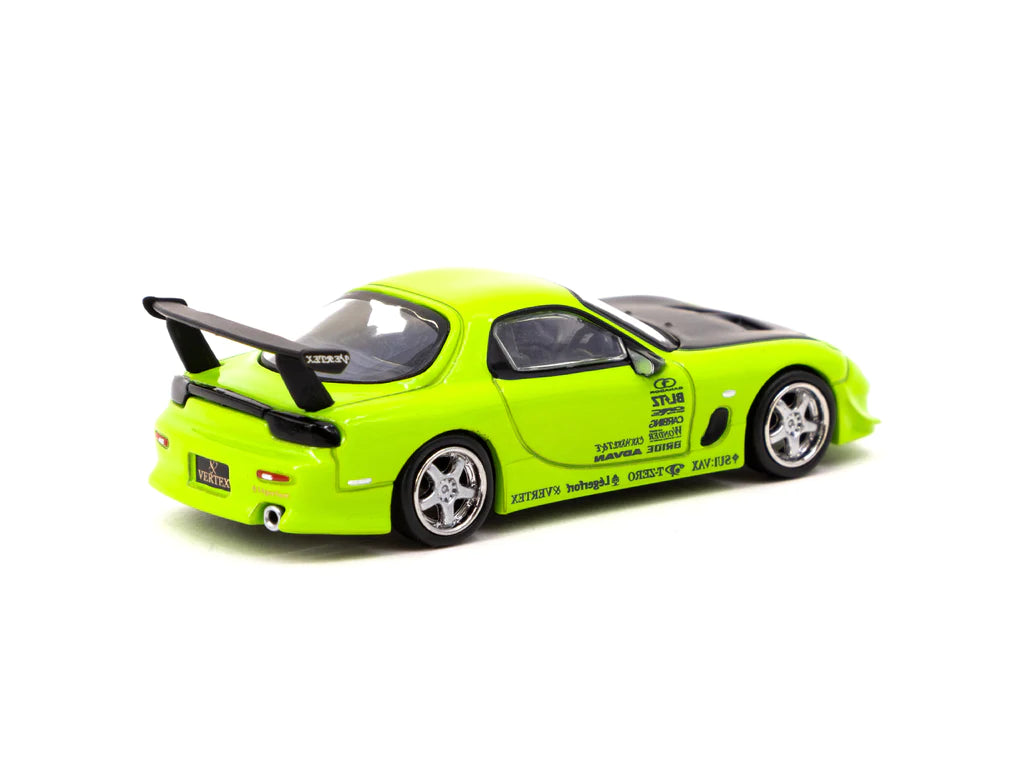 Tarmac Works VERTEX Mazda RX-7 (FD3S) Light Green 1:64