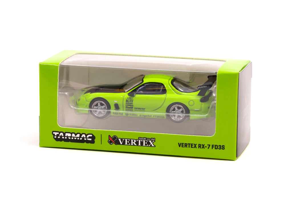 Tarmac Works VERTEX Mazda RX-7 (FD3S) Light Green 1:64