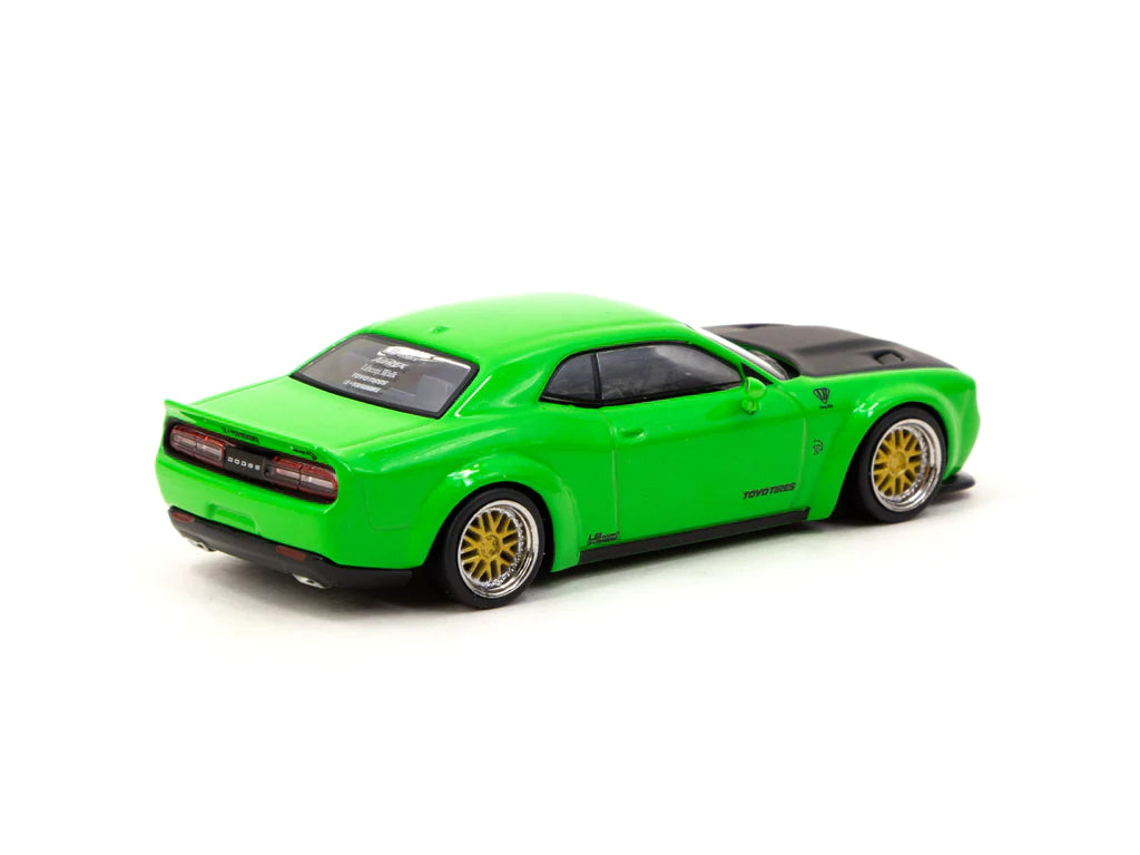 Tarmac Works LB-WORKS Dodge Challenger SRT Hellcat Green Metallic 1:64
