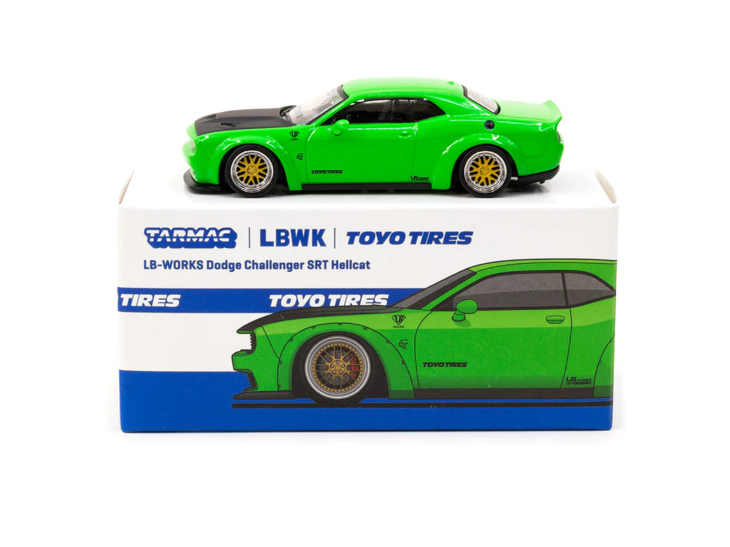 Tarmac Works LB-WORKS Dodge Challenger SRT Hellcat Green Metallic 1:64