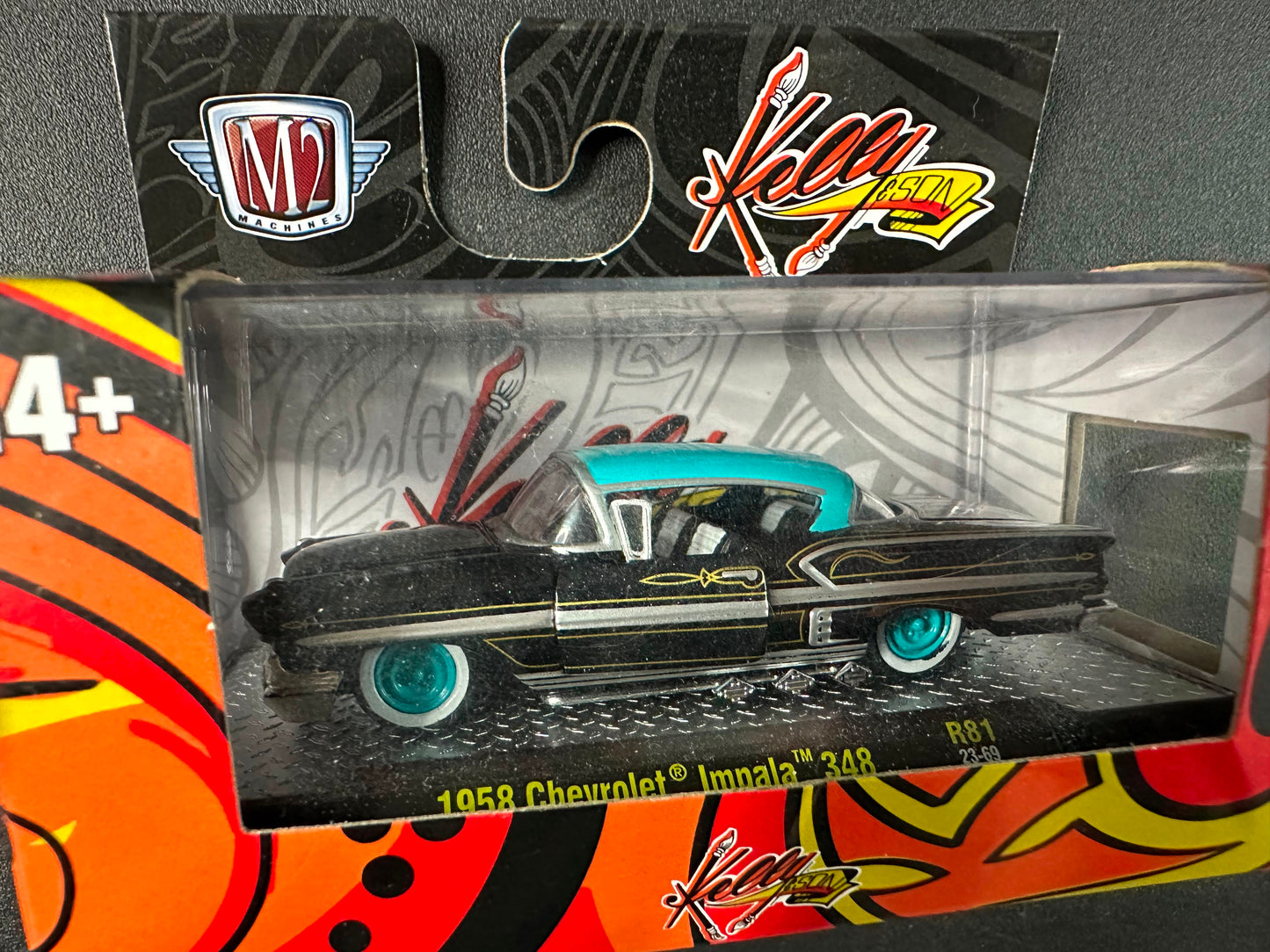 M2 Machines Kelly & Son 1958 Chevrolet Impala 348 Black 1:64