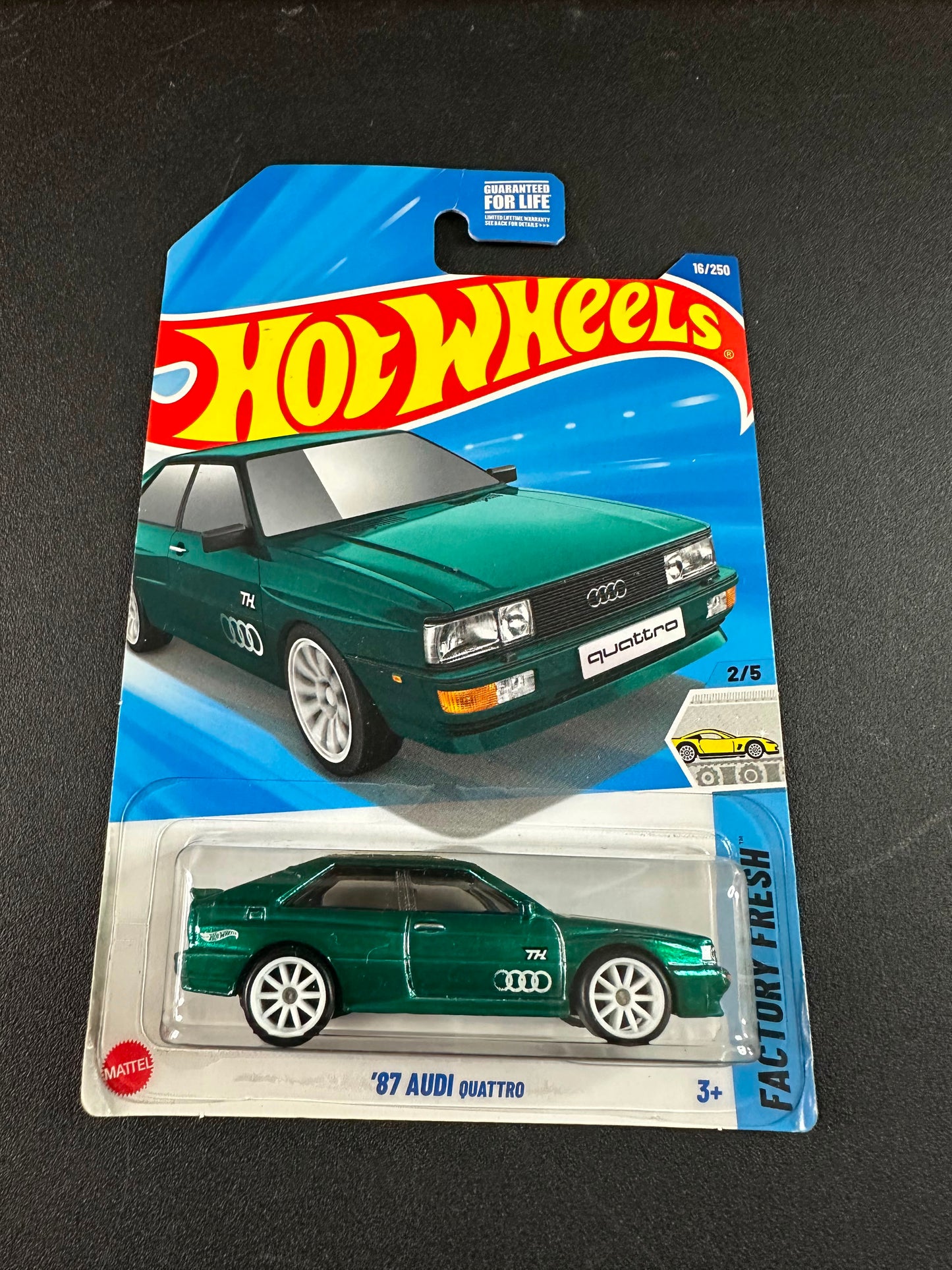 SUPER TREASURE HUNT Hot Wheels 87 Audi Quatro Green 1:64