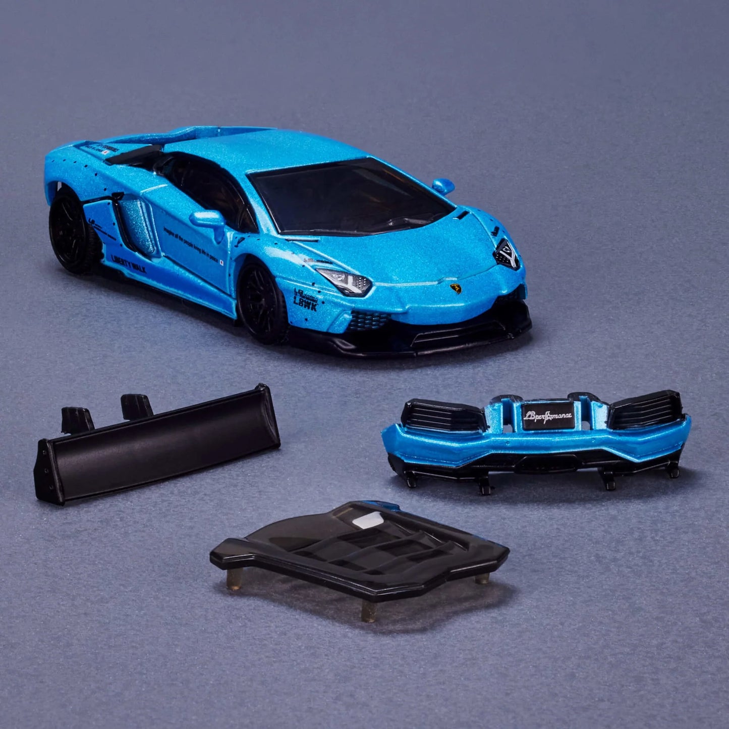 Hot Wheels Elite 64 LBWK Lamborghini Aventador LP 700-4 Pearl Blue 1:64