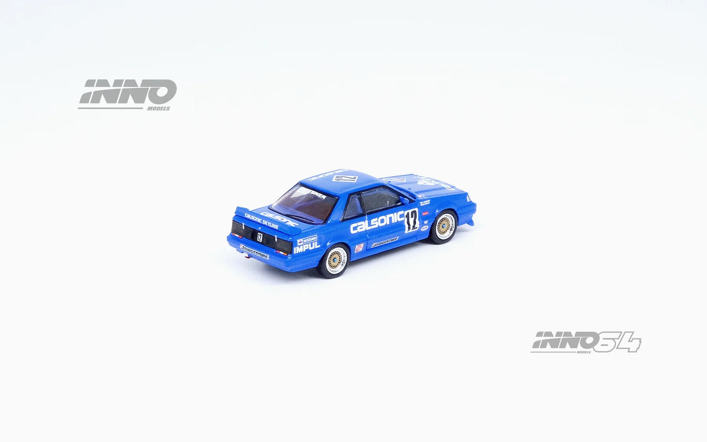 Inno64 Nissan Skyline GTS R R31 #12 Calsonic JTCC 1987 Blue 1:64